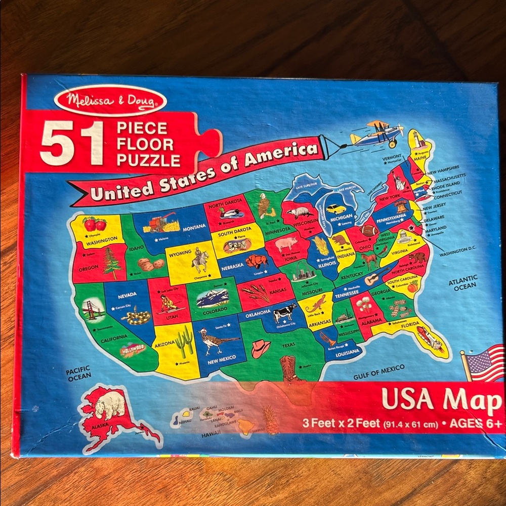 Melissa & Doug Colorful USA Map Puzzle
